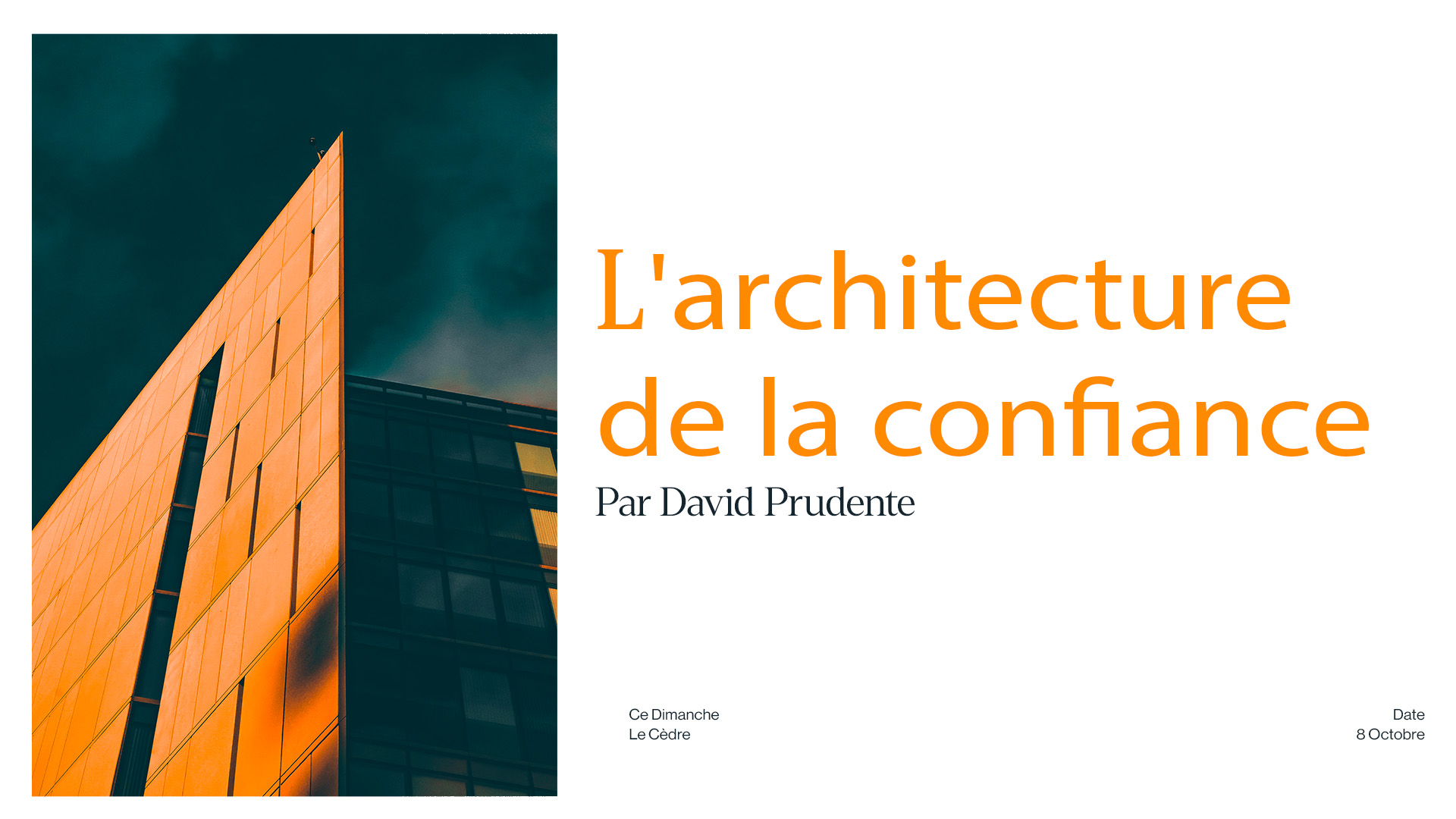 L architecture De Confiance Eglise Evang lique De R veil